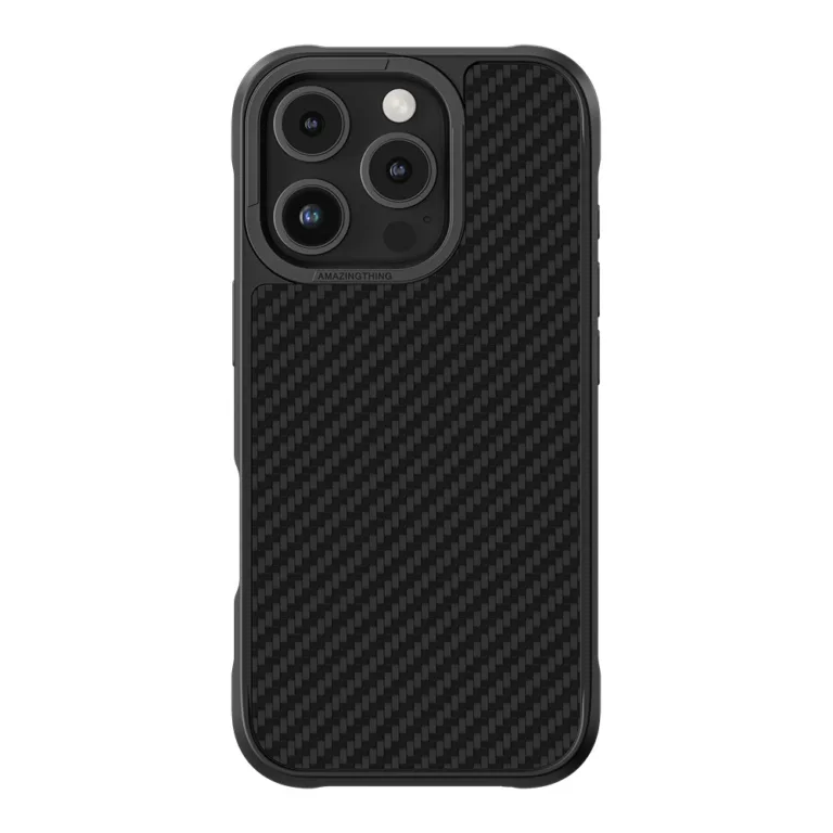 Amazing Thing Titan Max Bulletproof Grade Fibre 1500D telefontok - iPhone 16 Pro fekete