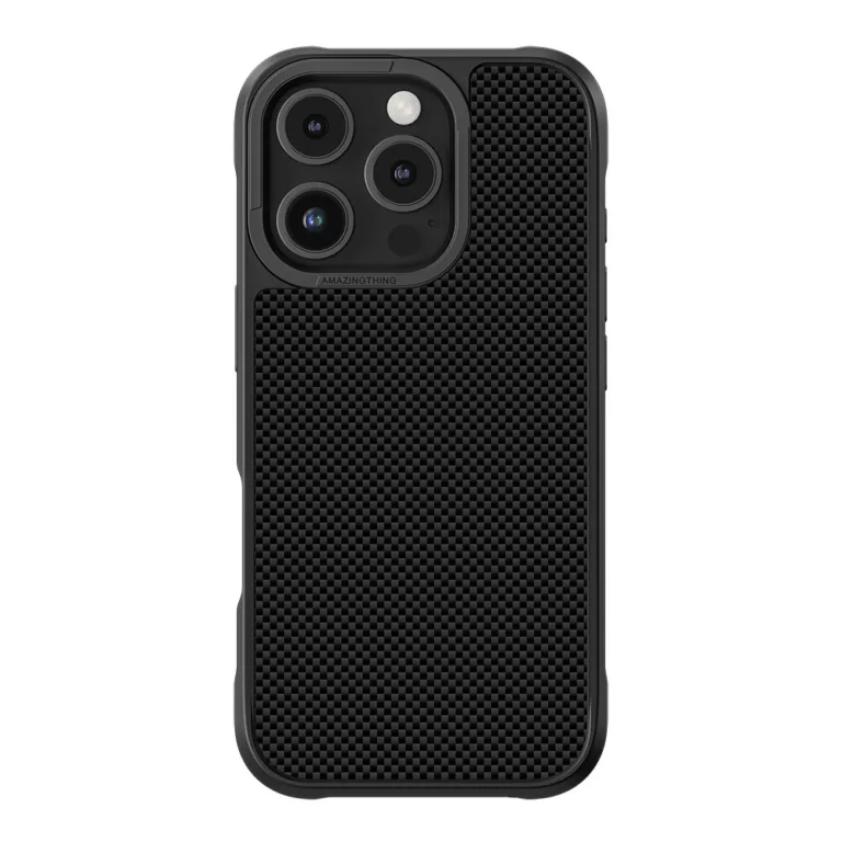 Amazing Thing Titan Max Bulletproof Grade Fibre 600D telefontok - iPhone 16 Pro fekete