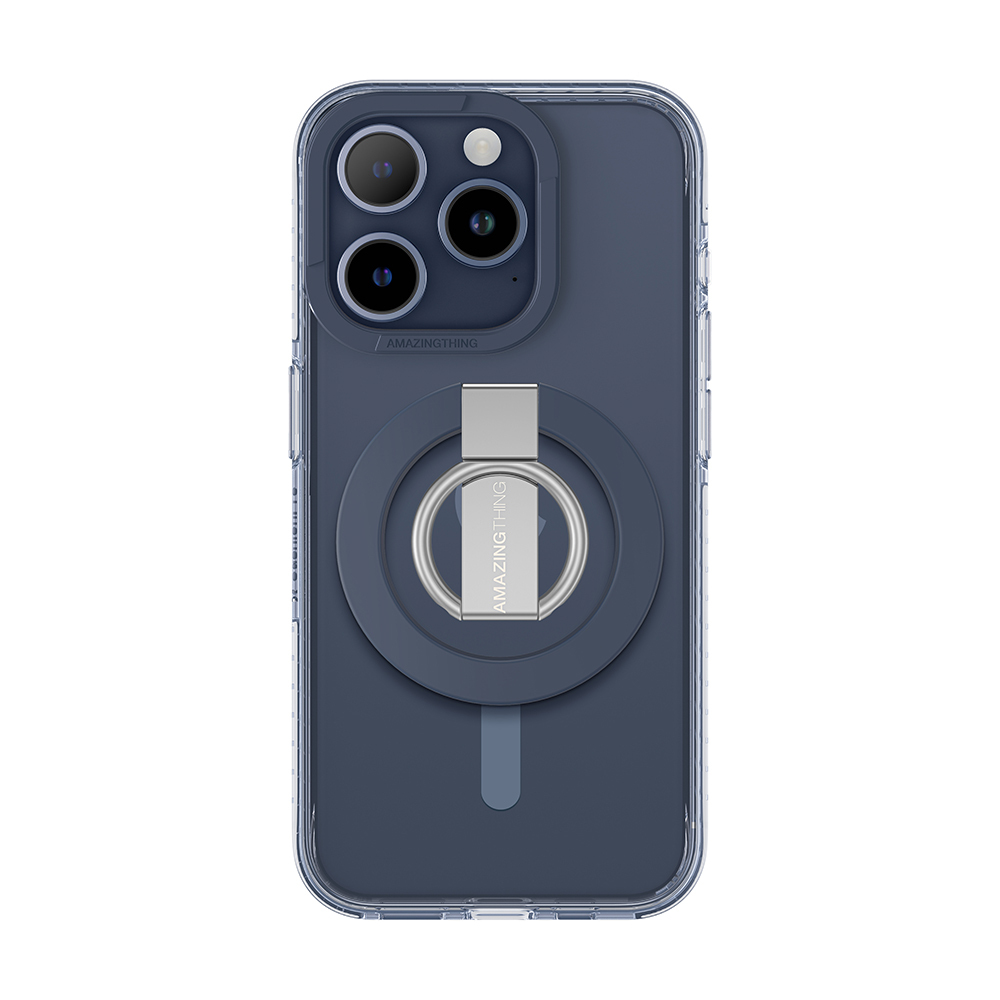 Amazing Thing Titan Pro MagSafe Ring Grip telefontok - iPhone 15 Pro kék Amazing Thing Titan Pro MagSafe Ring Grip telefontok - iPhone 15 Pro kék