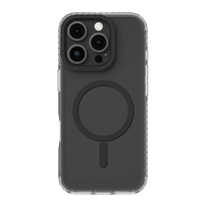 Amazing Thing Titan Pro Magsafe telefontok - iPhone 16 Pro átlátszó-fekete