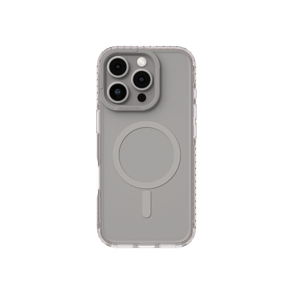 Amazing Thing Titan Pro Magsafe telefontok - iPhone 16 Pro átlátszó-szürke Amazing Thing Titan Pro Magsafe telefontok - iPhone 16 Pro átlátszó-szürke