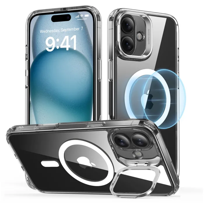 ESR Classic Hybrid HaloLock Kickstand telefontok - iPhone 16 átlátszó