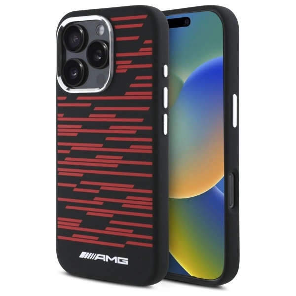 AMG Silicone Graphics telefontok - iPhone 16 Pro Max - fekete