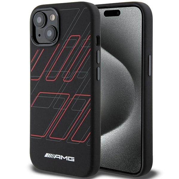 AMG Silicone Large Rhombuses Pattern MagSafe telefontok - iPhone 15 Plus