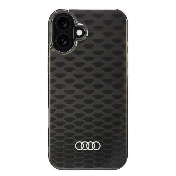 Audi IML Stitching Pattern MagSafe telefontok - iPhone 16 Plus - fekete