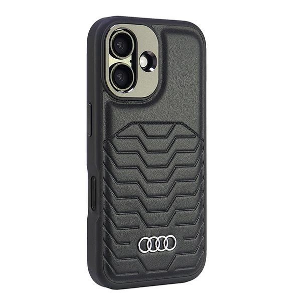 Audi-Synthetic-Leather-telefontok-iPhone-16-fekete-2