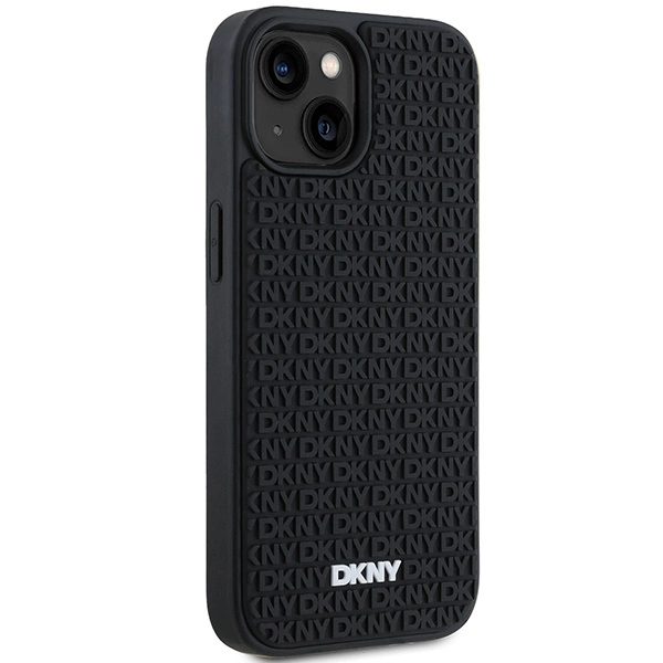 DKNY-3D-Rubber-Repeat-Pattern-telefontok-iPhone-15-14-13-fekete-3