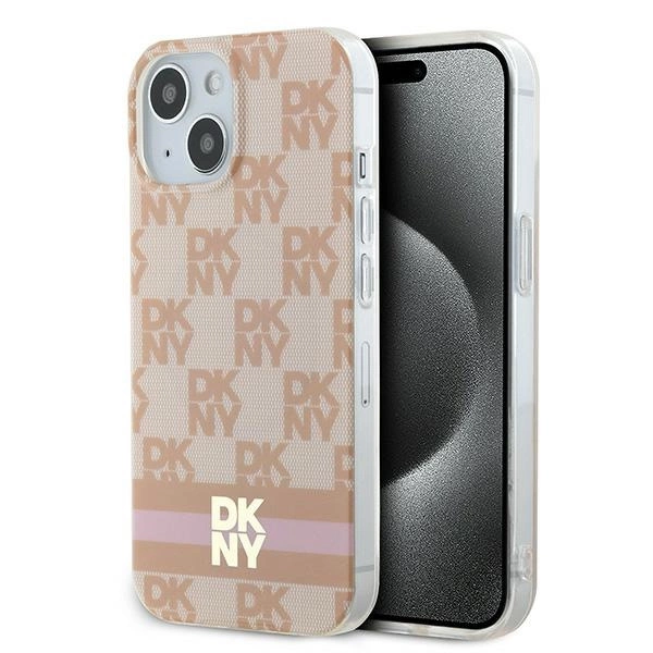 DKNY IML Checkered Mono Pattern & Printed Stripes MagSafe telefontok - iPhone 15