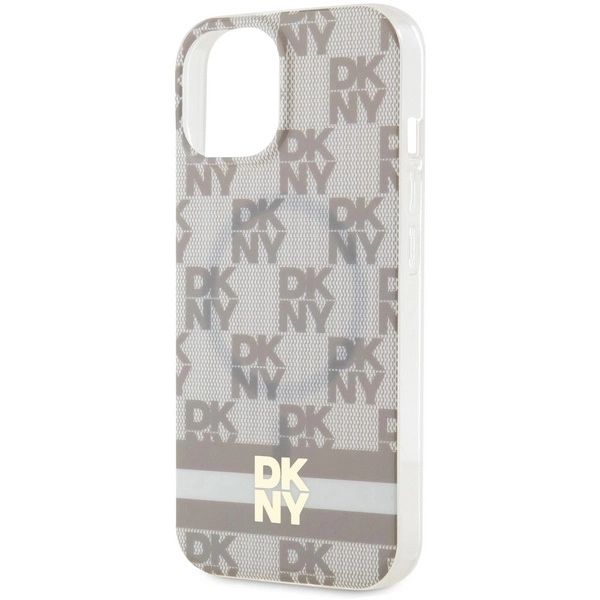 DKNY-IML-Checkered-Mono-Pattern-Printed-Stripes-MagSafe-telefontok-iPhone-15-Plus-14-Plus-bezs-5