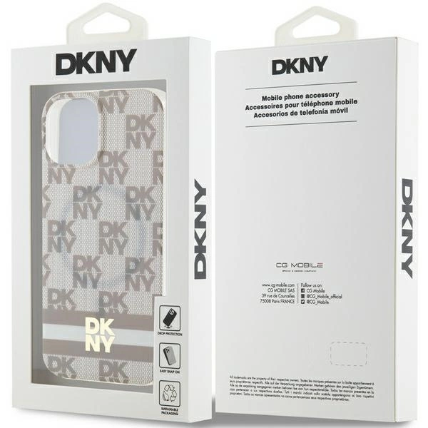 DKNY-IML-Checkered-Mono-Pattern-Printed-Stripes-MagSafe-telefontok-iPhone-15-Plus-14-Plus-bezs-7