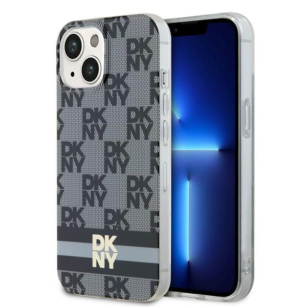 DKNY IML Checkered Mono Pattern & Printed Stripes MagSafe telefontok - iPhone 15 Plus