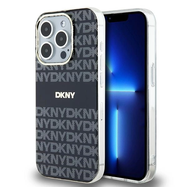 DKNY IML Mono & Stripe MagSafe telefontok - iPhone 14 Pro Max - fekete