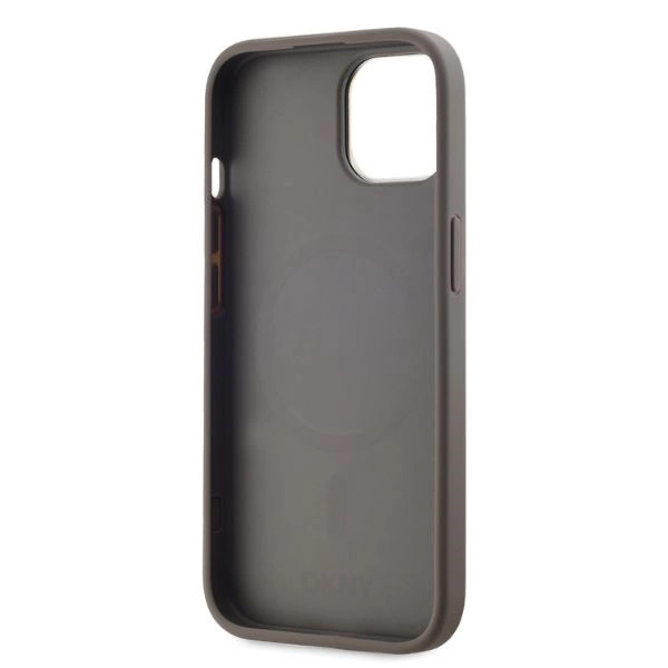 DKNY-Leather-Checkered-Mono-Pattern-MagSafe-telefontok-iPhone-15-bezs-3