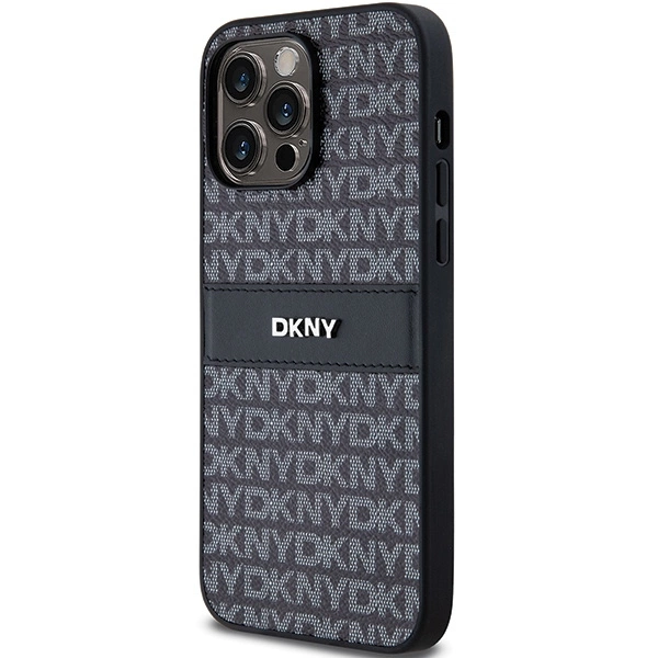 DKNY-Leather-Mono-Stripe-Metal-Logo-telefontok-iPhone-14-Pro-fekete-1