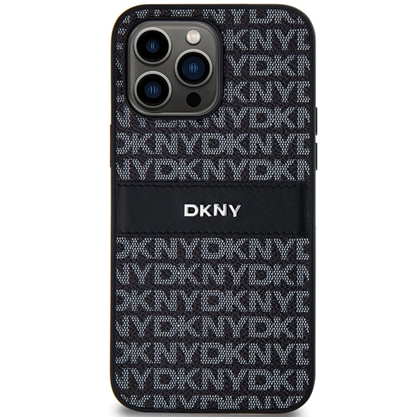 DKNY-Leather-Mono-Stripe-Metal-Logo-telefontok-iPhone-14-Pro-fekete-2