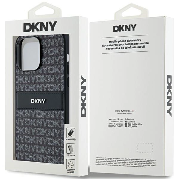 DKNY-Leather-Mono-Stripe-Metal-Logo-telefontok-iPhone-14-Pro-fekete-7