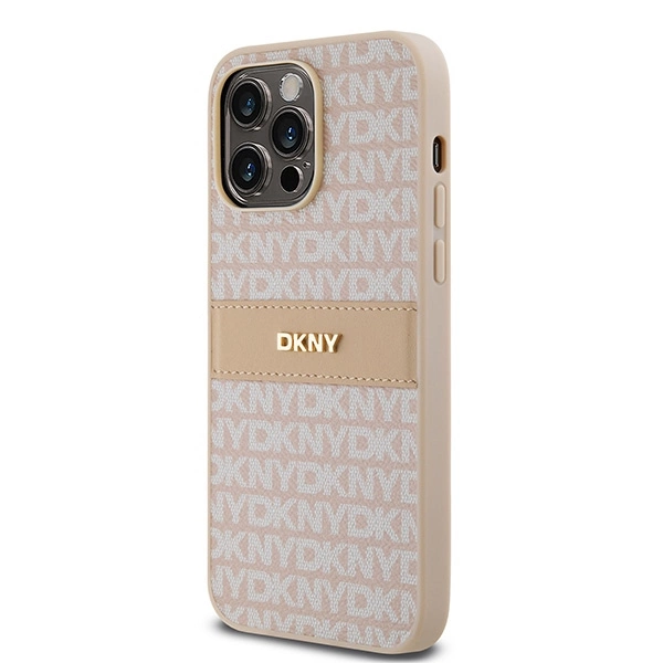 DKNY-Leather-Mono-Stripe-Metal-Logo-telefontok-iPhone-14-Pro-rozsaszin-1