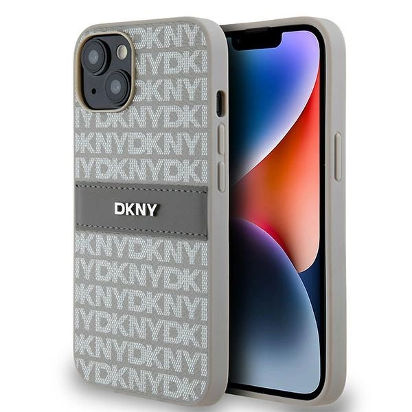 DKNY Leather Mono Stripe & Metal Logo telefontok - iPhone 15