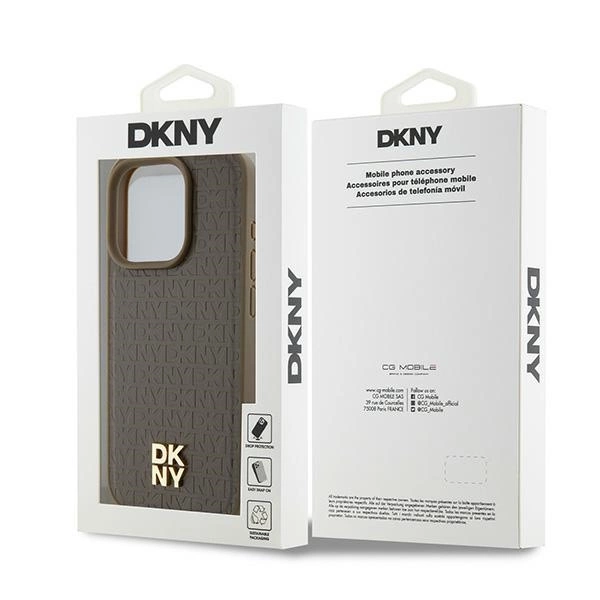 DKNY-Leather-Monogram-Pattern-Metal-Logo-MagSafe-telefontok-iPhone-15-Pro-barna-7