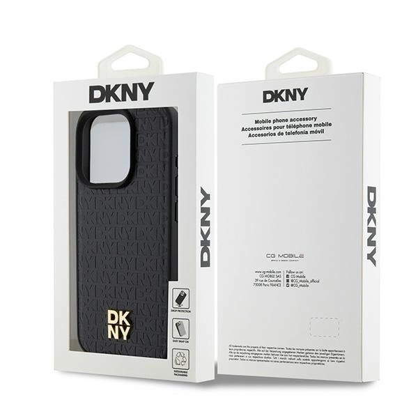 DKNY-Leather-Monogram-Pattern-Metal-Logo-MagSafe-telefontok-iPhone-15-Pro-fekete-7