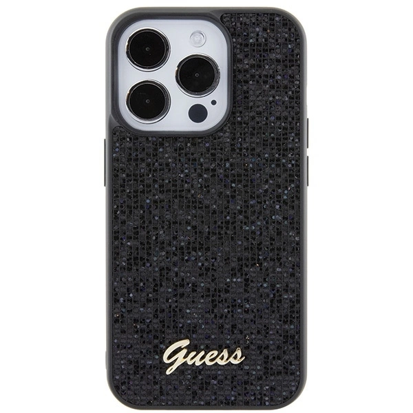 Guess-Disco-Metal-Script-telefontok-iPhone-15-Pro-fekete-2