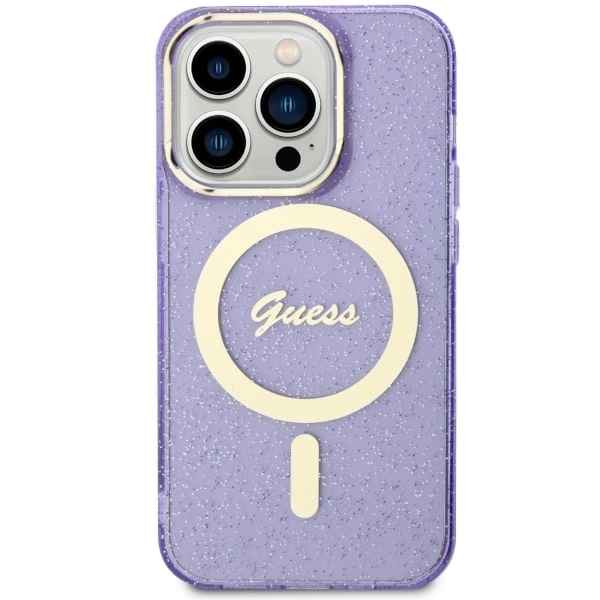 Guess-Glitter-Gold-MagSafe-telefontok-iPhone-14-Pro-Max-viola-2