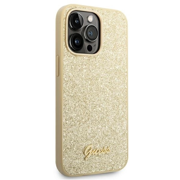 Guess-Glitter-Script-telefontok-iPhone-14-Pro-arany-3