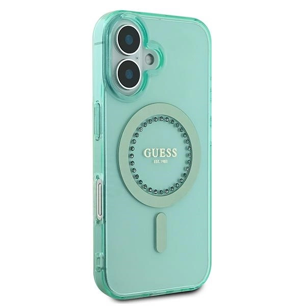 Guess-IML-Rhinestones-MagSafe-telefontok-iPhone-16-Plus-zold-3