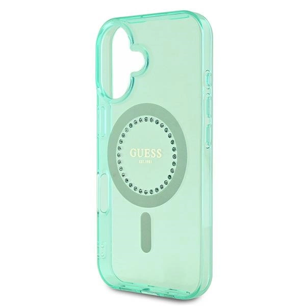 Guess-IML-Rhinestones-MagSafe-telefontok-iPhone-16-Plus-zold-5