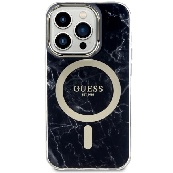 Guess-Marble-MagSafe-telefontok-iPhone-14-Pro-Max-fekete-2