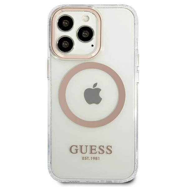 Guess-Metal-Outline-MagSafe-telefontok-iPhone-13-Pro-Max-atlatszoarany-2