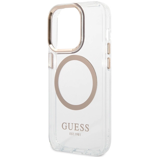 Guess-Metal-Outline-MagSafe-telefontok-iPhone-15-Pro-arany-5