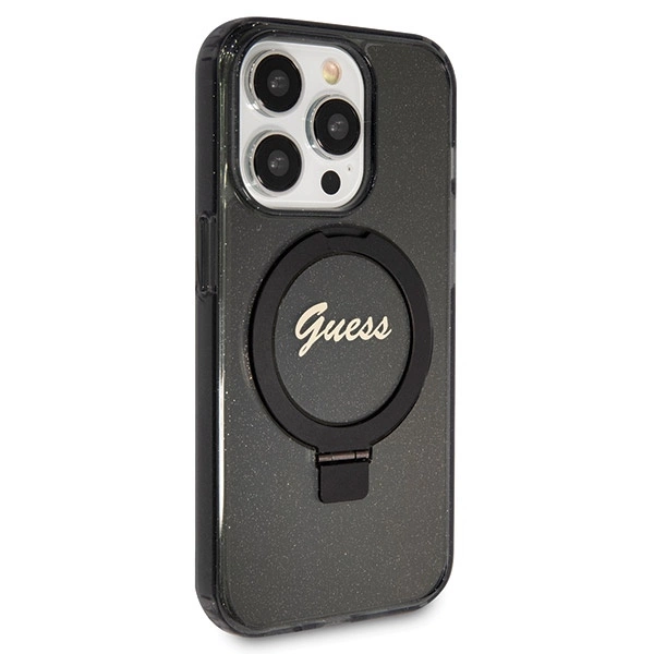 Guess-Ring-Stand-Script-Glitter-MagSafe-telefontok-iPhone-13-Pro-Max-fekete-3