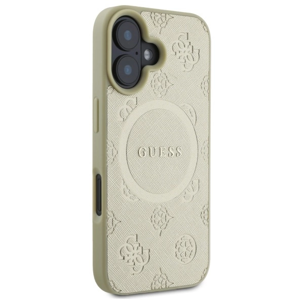 Guess-Saffiano-Peony-Classic-Logo-MagSafe-telefontok-iPhone-16-arany-3