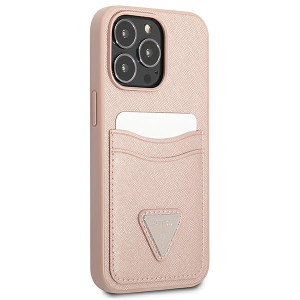 Guess-Saffiano-Triangle-Logo-Cardslot-telefontok-iPhone-13-Pro-13-rozsaszin-3