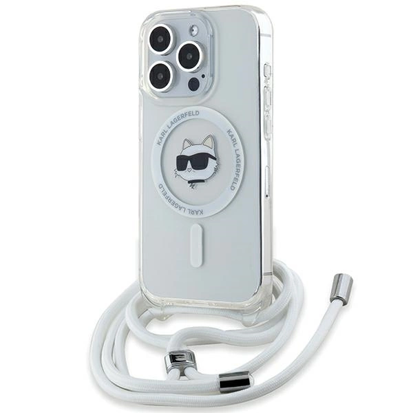 Karl Lagerfeld IML Choupette Head&Cord MagSafe telefontok - iPhone 14 Pro Max - átlátszó