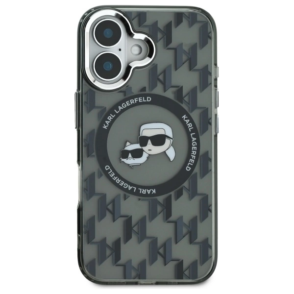 Karl-Lagerfeld-IML-Monogram-Karl-Choupette-Head-MagSafe-telefontok-iPhone-16-fekete-2