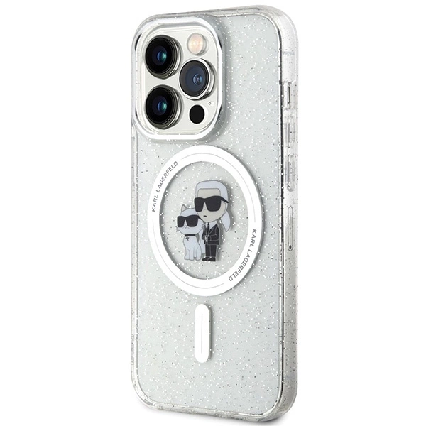 Karl-Lagerfeld-KarlChoupette-Glitter-MagSafe-telefontok-iPhone-15-Pro-atlatszo-1