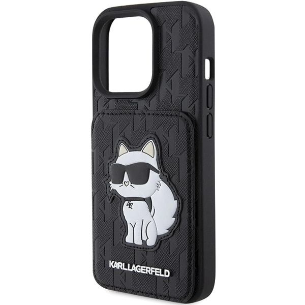 Karl-Lagerfeld-Saffiano-Cardslots-and-Stand-Monogram-Choupette-telefontok-iPhone-15-Pro-Max-15-Pro-fekete-5
