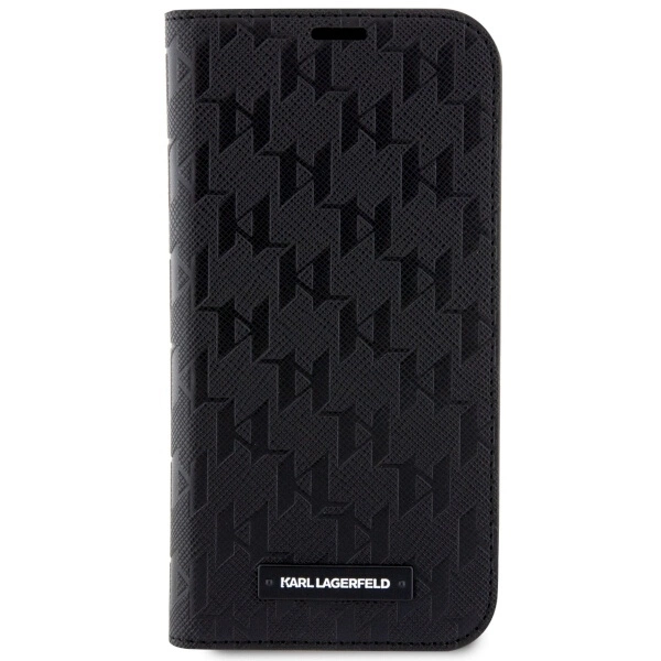 Karl-Lagerfeld-Saffiano-Monogram-telefontok-iPhone-14-Pro-fekete-2