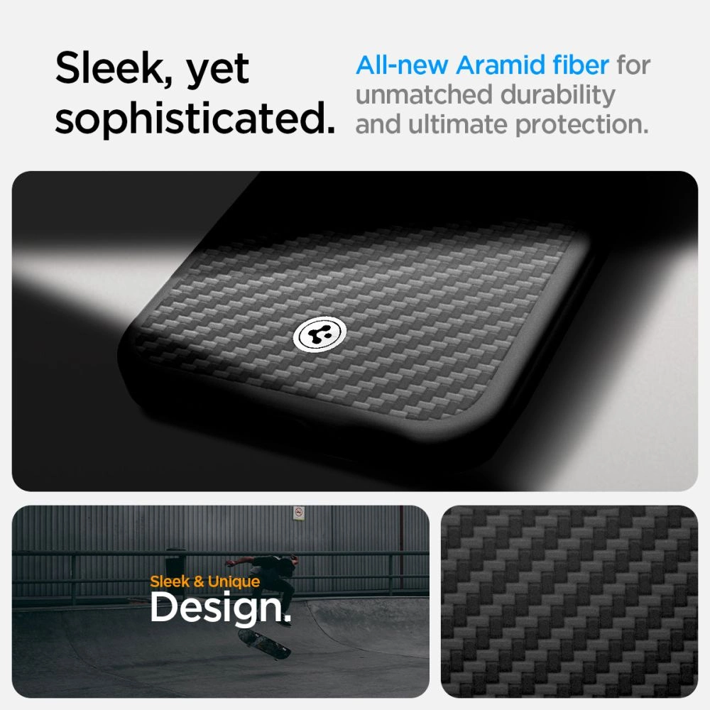 Spigen-Enzo-Aramid-Mag-telefontok-iPhone-16e-fekete-11