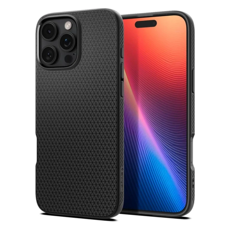 Spigen Liquid Air telefontok - iPhone 16 Pro - fekete