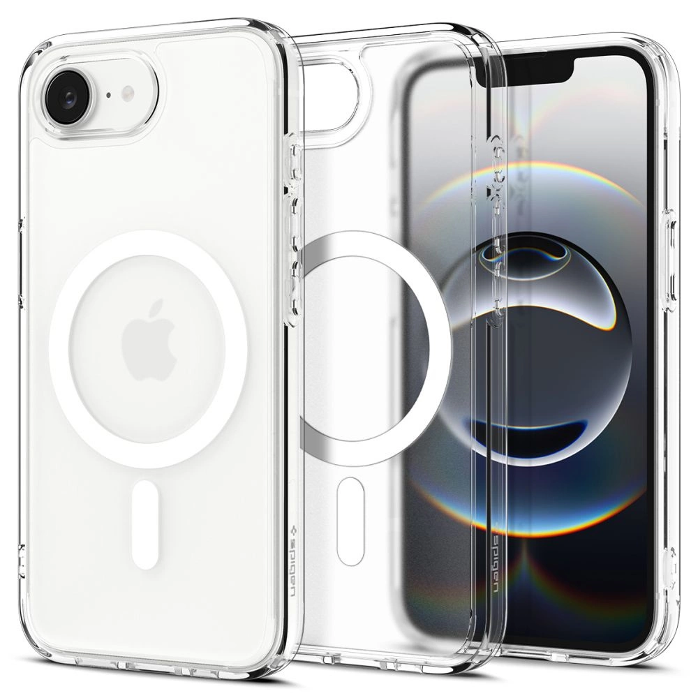 Spigen Ultra Hybrid Mag telefontok - iPhone 16e - fehér|átlátszó Spigen Ultra Hybrid Mag telefontok - iPhone 16e - fehér|átlátszó