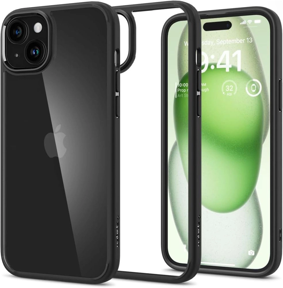 Spigen Ultra Hybrid telefontok - iPhone 15 Plus - fekete