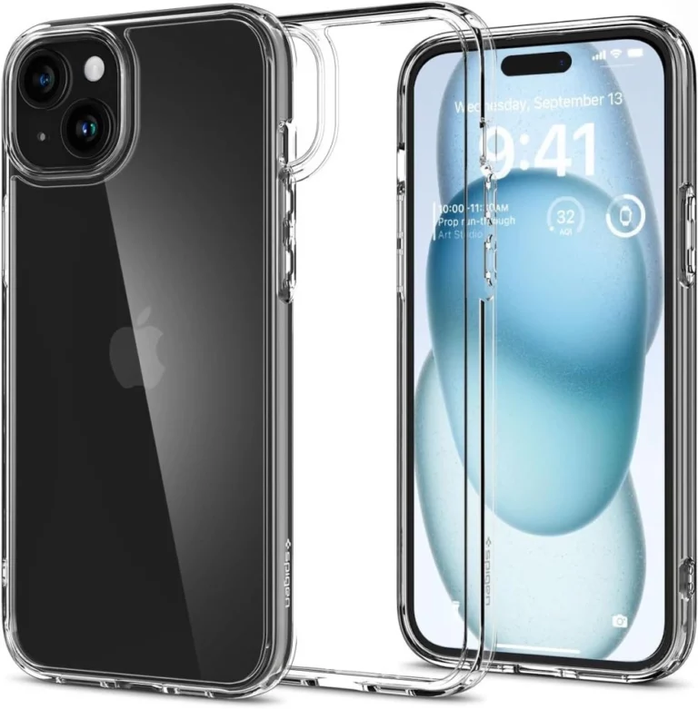 Spigen Ultra Hybrid telefontok - iPhone 15 - átlátszó