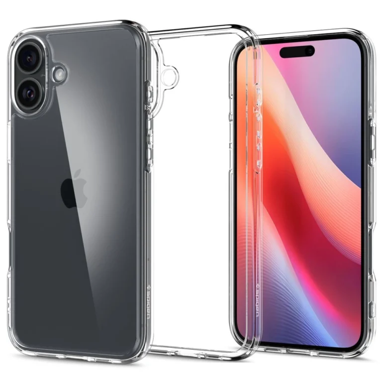 Spigen Ultra Hybrid telefontok - iPhone 16 - átlátszó