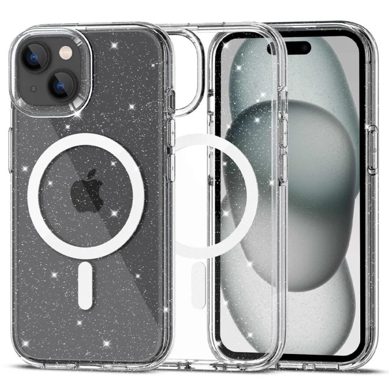 Tech-Protect FlexAir Hybrid MagSafe telefontok - iPhone 15 - átlátszó|ezüst