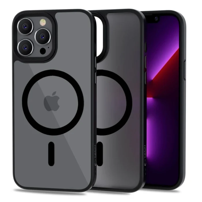 Tech-Protect MagMat MagSafe telefontok - iPhone 13 Pro Max - fekete|átlátszó