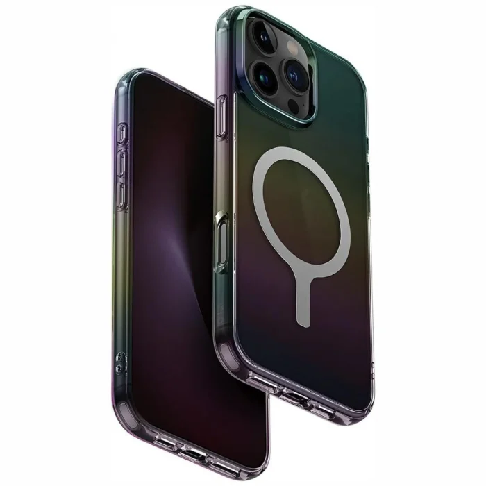 UNIQ Iridescia Magclick Charging telefontok - iPhone 16 Pro Max - fekete