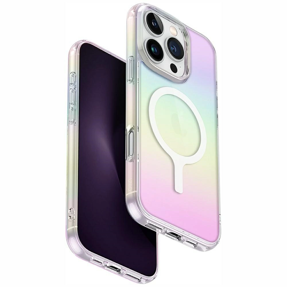 UNIQ Iridescia Magclick Charging telefontok - iPhone 16 Pro - színes UNIQ Iridescia Magclick Charging telefontok - iPhone 16 Pro - színes